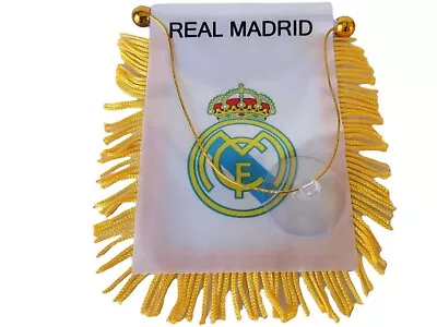 Real Madrid Mini Banner Flag Great For Car & Home Window Mirror Hanging 2 Side • $12.98