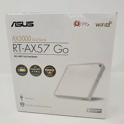 ASUS RT-AX57 Go AX3000 Dual-Band Wi-Fi 6 Travel Router • $129.99