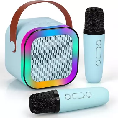 Wireless Karaoke Machine Portable Bluetooth Speaker 2 Microphones Mini Speaker • $29.99