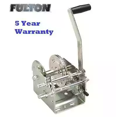 FULTON 2 SPEED TRAILER WINCH 2000 Lbs Z-MAX 600 ZINC FINISH SHIFT LOCK BOAT NEW • $142.96