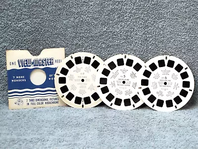  1940's Sawyer's View Master 3 REELS FT 5 6 7 Cinderella Goldilocks TESTED+ • $5.90