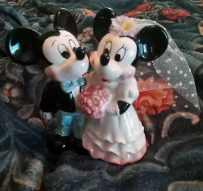 Disney Mickey And Minnie Mouse Figure Bride And Groom Wedding Japan • $19.99