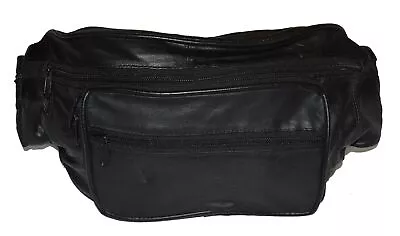 Jumbo Fanny Pack Travel Organizer Waist Wallet New Black • $16.95