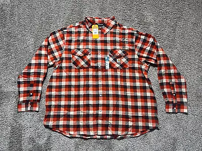 Carhartt Men Shirt Size 3XL Relaxed Fit Midweight Flannel Shirt  Pearl Snap Flex • $27.99