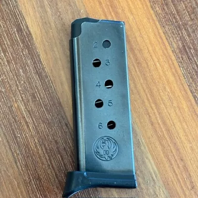 Ruger LCP .380 ACP Magazine 6 Rounds Extended Base Polymer Black 90333 • $24.99