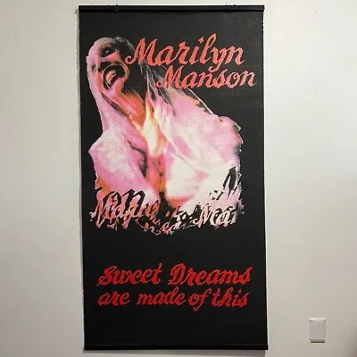 Marilyn Manson Vintage Sweet Dreams Are Made Of This Roll Up Blind Picture HUGE • $300