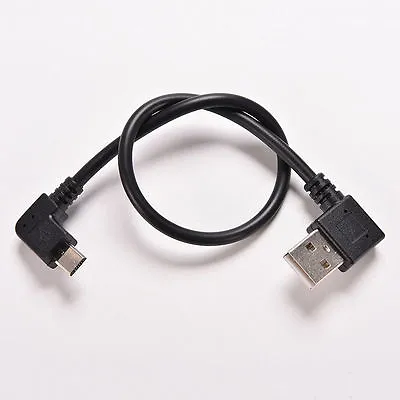 Right Angle Micro USB To Left Angle USB A Male90Degree Sync Charge Cord C-LO • $1.44