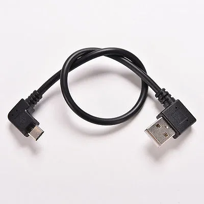 Right Angle Micro USB To Left Angle USB A Male90Degree Sync Charge Cord C-WD • $1.44