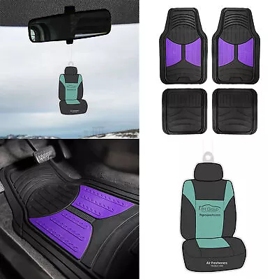 Black Purple 2 Tone Floor Mats For Car SUV  W/ Free Freshener • $29.97