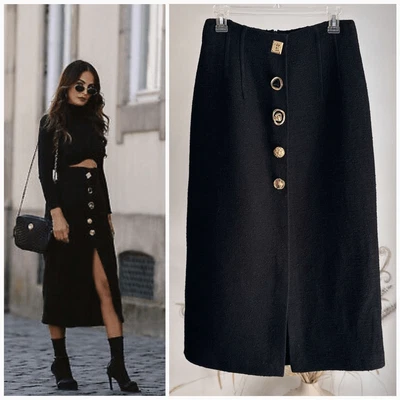 $69 • Buy Zara Textured Midi Skirt New