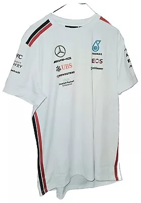 Mercedes AMG Petronas F 1 Team Driver T-Shirt White Size Large NWT • $46.74