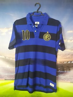 Inter Milan Training Jersey Football Polo Shirt Blue Mens Size M • $33.99