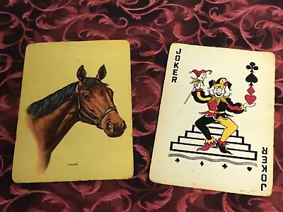 Vtg 2 Joker Playing Cards Horse “Citation” On Front • $12.82