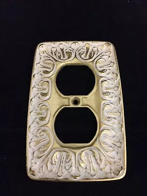 Vintage Gold/white Metal Outlet Cover Wall Double Outlet Cover • $9.99