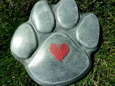 Dog Paw Print Stepping Stone Mold 12  X 12  X 2  Plaster Concrete Plastic Mould • $6.07