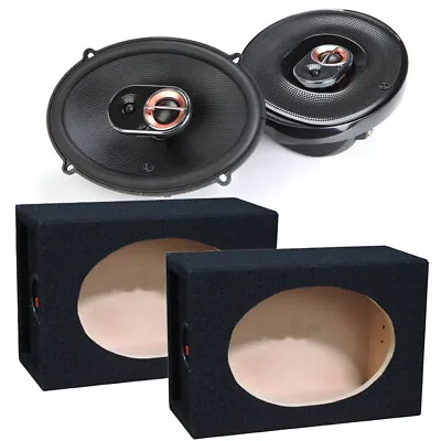 Kappa 693M 360W MAX 6x9  3-way Coaxial Car Speakers + 6x9  Speaker Box (black) • $219.99