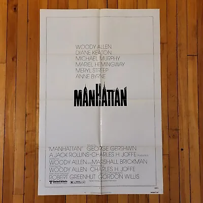 Manhattan (1979) Original US 1SH Movie Poster 27x41 - Merril Streep Woody Allen • $39.99