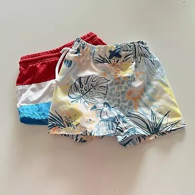 Rugged Butts Boys Baby Swim Trunks Shorts Tropical Lot Of Two 12-18-24 Months • $10.86