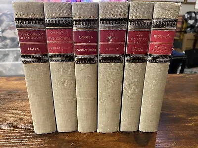 Set Of 6 1940’s Classic Club Books: Aristotle Homer Plato Thomas More Etc. • $65