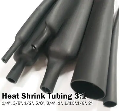 Heat Shrink Tubing Tube Dual Wall 3:1 Marine Adhesive Glue Lined Waterproof • $4.99