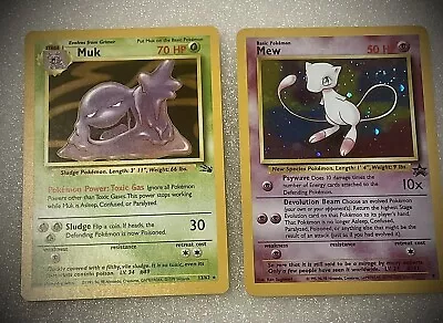 Pokémon TCG Mew #9 1999 Black Star Promo Holo WOTC And Muk 2 Cards Total • $39.99