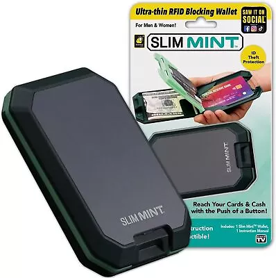 Slim Mint Wallet Ultra-Thin RFID-Blocking AS-SEEN-ON-TV ID Theft Protection. • $19.74