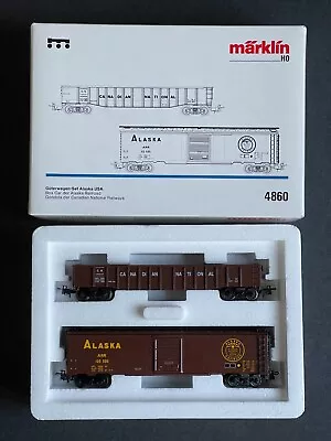 Marklin 4860 Alaska USA Freight Car Set HO Gauge Box Car And Gondola • $99.99