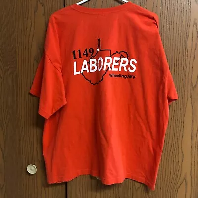 Laborers International Union 1149 Wheeling WV Men's 2XL T-Shirt Made In USA • $19.95