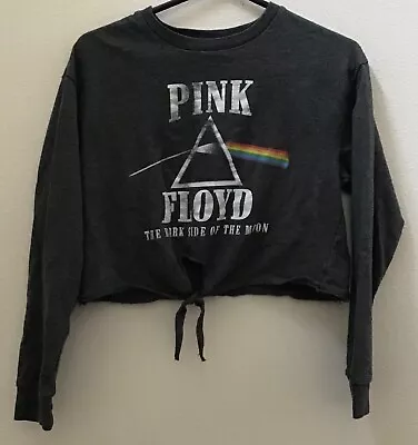 Womens Pink Floyd Long Sleeve 1/2 Midriff Shirt Size M  • $19.99