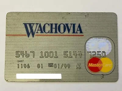 Wachovia Bank MasterCard Credit Card▪️Expired In 1999▪️Collectible • $13.99