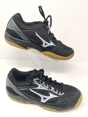 Women's Mizuno Cyclone Speed 2 Volleyball Shoes Size 8.5 Black Silver • $24.88