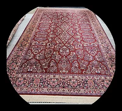 KARASTAN RED SAROUK 785 10x14 Vintage Wool Area Rug American Made  • $1495