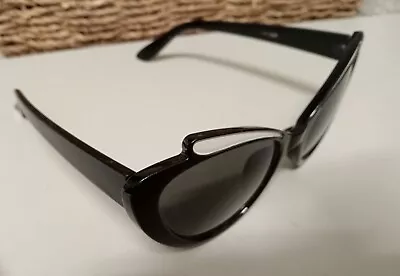 Genuine 1950s Cats  Eyes Black And White Sunglasses. • $39