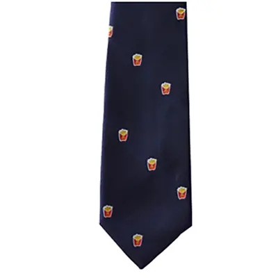 McDonald’s French Fry Carton Design Navy Blue Men's Tie - NEW • $26