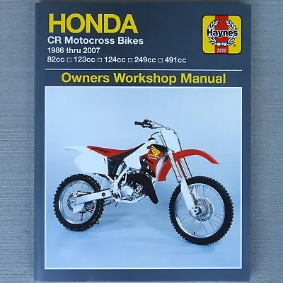 1986-2007 Honda CR80 CR125 CR250 CR500 CR 80 125 250 500 HAYNES REPAIR MANUAL • $29.95