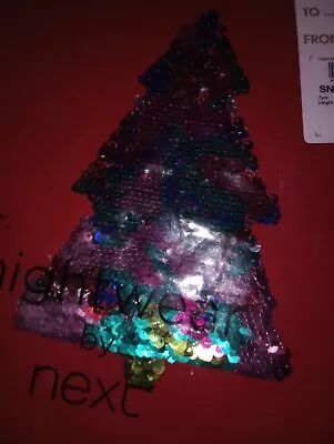 £14.99 • Buy Girls NEXT BNWT Red Christmas Tree Sequin Long Sleeve/Leg Pyjamas Age (6-) 7 Yrs