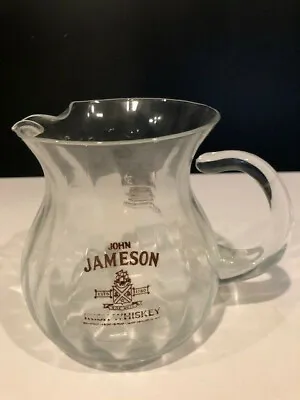 JAMESON Irish Whiskey Water Pitcher Jug Clear Made In Ireland Whisky • $19.50