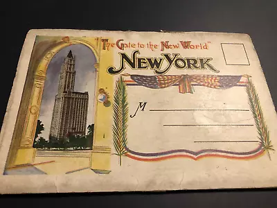 1940s Vintage Souvenir Postcard Folder New York City Buildings Statue Of Liberty • $7.49