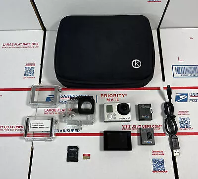 GoPro HERO 3+ Silver Edition Camera + LCD SCREEN +64GB -SAME DAY SHIP - WARRANTY • $89.99