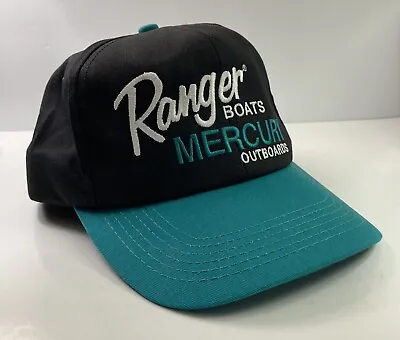 Vintage Ranger Boats Mercury Outboards Fishing Boat Promo Hat K Product Snapback • $19.79