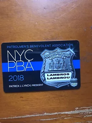 Police Benevolent Association 2018 NYPD PBA Card~Unsigned • $12.88