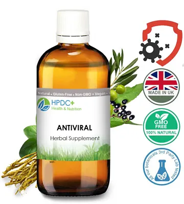 ANTI-VIRAL Immune Support Elderberry Olive Leaf Astragalus...Tincture /Organic • £9.99