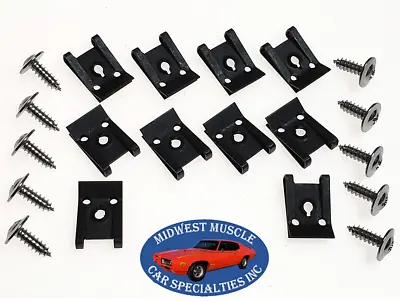 73-79 Ford F100 Tailgate Finish Panel Trim Mounting Hardware Screw Clips 10p A69 • $11.53