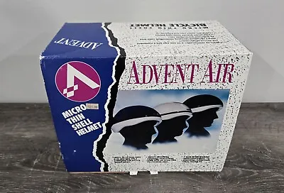 Vintage Advent Air Bicycle Helmet  90's L/XL Model 10-695 Black Pearl New In Box • $25