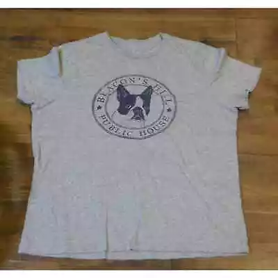 Mens T-Shirt J.Crew  Beacon Hill Dog Print  Chest Gray Large • $12