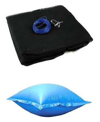 $53.99 • Buy Swimline 12' Round Above Ground Leaf Net Pool Cover + Winter Closing Air Pillow