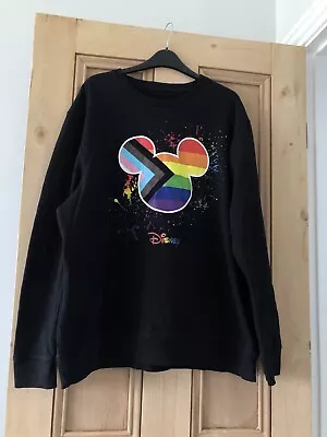 Disney Diversity Mickey Mouse Rainbow Splatter Jumper Sweater Size 2 XL LGBQ XXL • £4.99