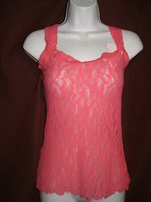 New Maidenform 40919 Grr All Stretch Sheer Lace Pink Camisole L/7 • $3.99