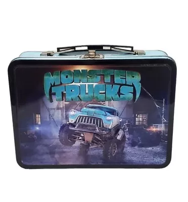 RARE Monster Trucks Metal Lunch Box 3D Embossed Paramount Pictures  • $19.95