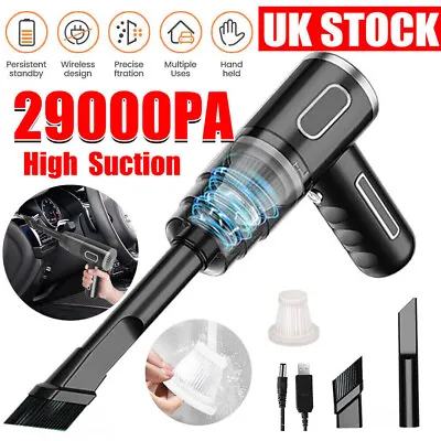 Wireless Vacuum Cleaner Car Handheld Vaccum Mini Power Suction USB Rechargeable • £9.95